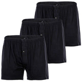 YOURBASICS Herren Jersey-Boxershorts, 3er Pack - Cotton, Eingriff mit Knopf, Muster, Multipack