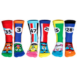 United Oddsocks Kids Socks, 6 Individual Socks - Gift Box, Motif Socks
