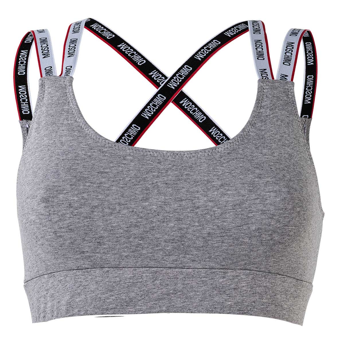 MOSCHINO Damen Bustier - Bandeau, Sport-BH, Cotton Stretch, einfarbig