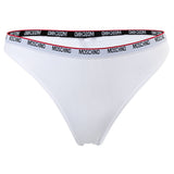 MOSCHINO Damen String - Slip, Unterhose, Cotton Stretch, uni