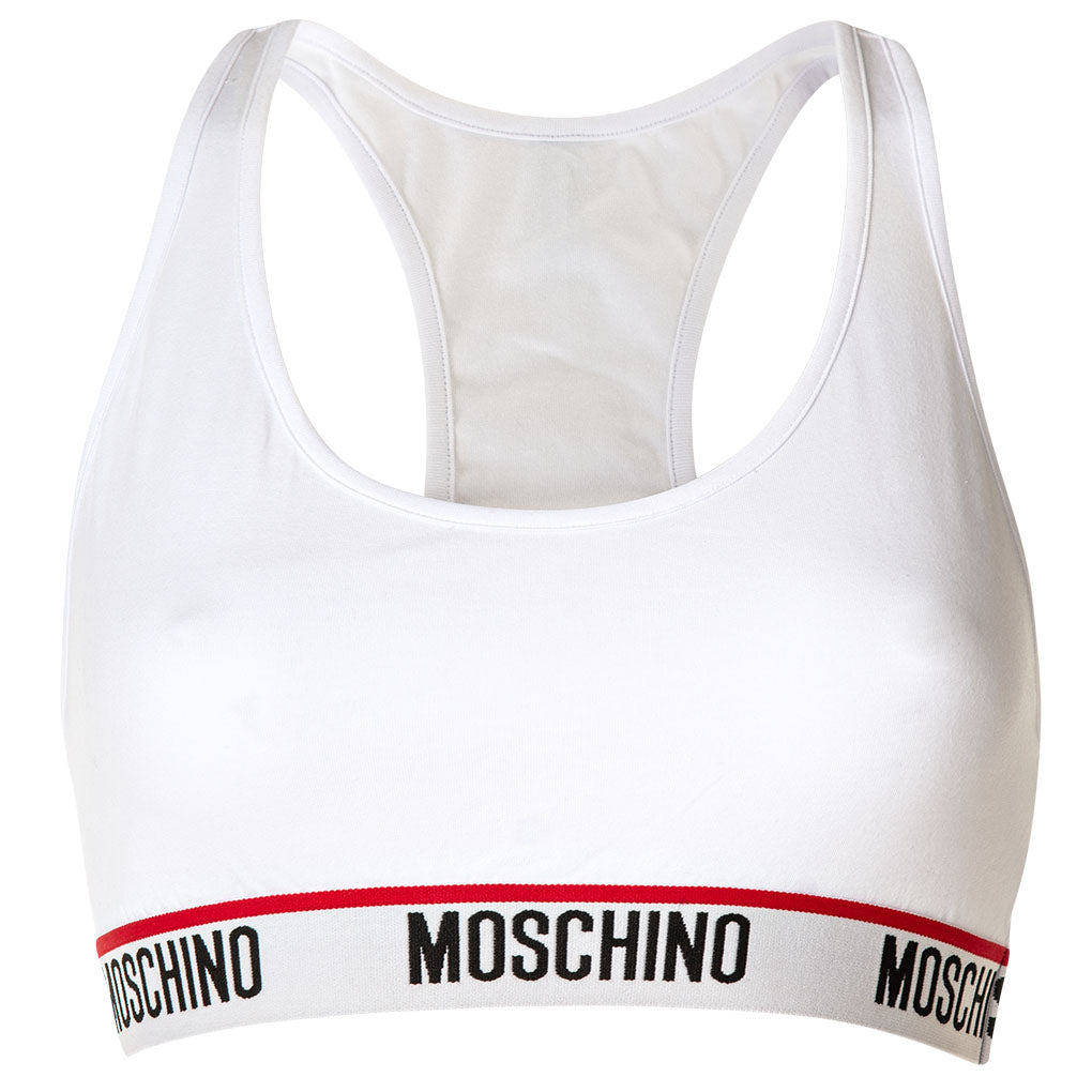 MOSCHINO Damen Bustier - Bra, Sport-BH, Racerback, Cotton Stretch, einfarbig