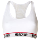 MOSCHINO Damen Bustier - Bra, Sport-BH, Racerback, Cotton Stretch, einfarbig