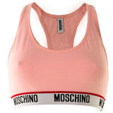 MOSCHINO Damen Bustier - Bra, Sport-BH, Racerback, Cotton Stretch, einfarbig