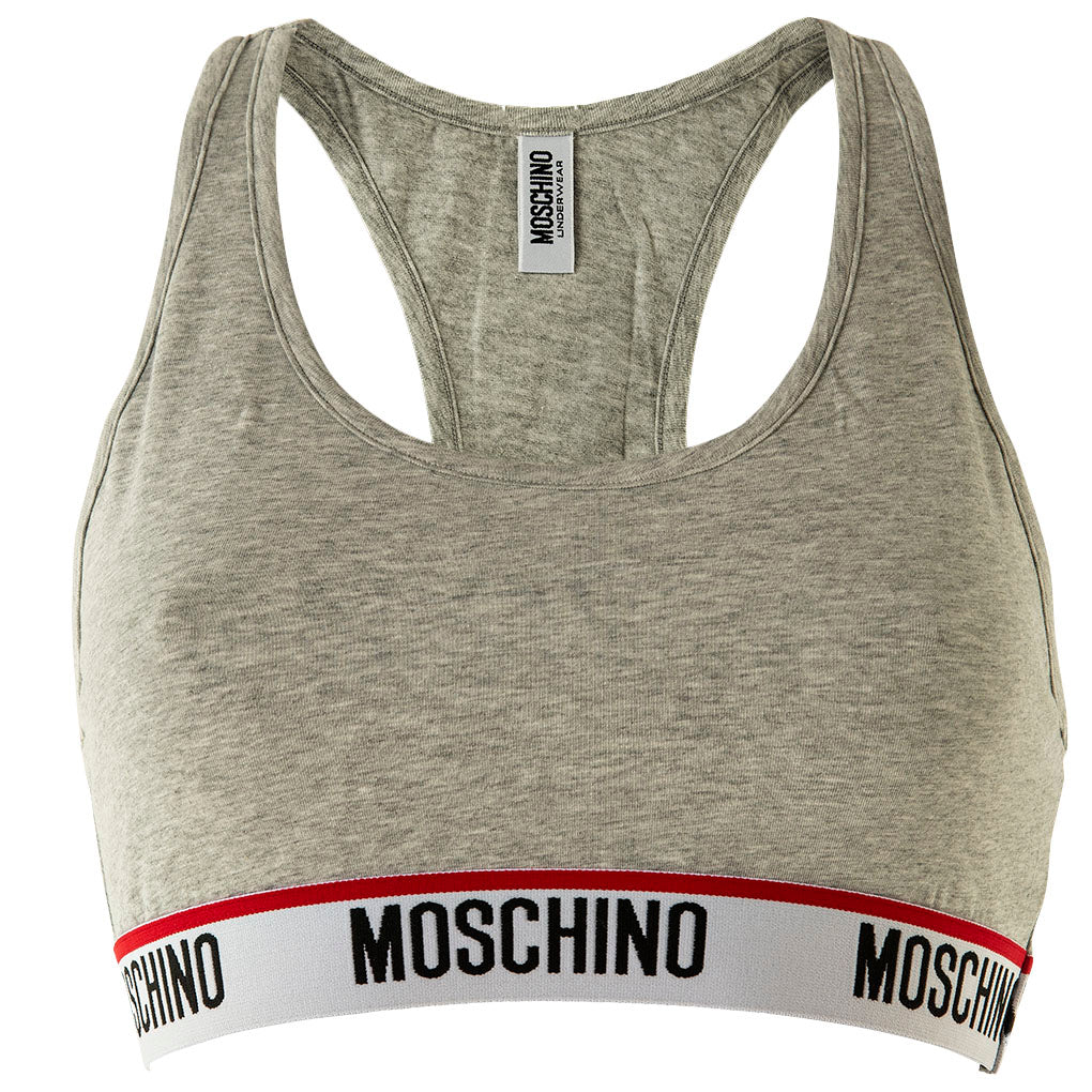 MOSCHINO Damen Bustier - Bra, Sport-BH, Racerback, Cotton Stretch, einfarbig