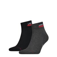 LEVIS Unisex 2-Pack Sports Socks - Mid Cut SPRTWR, Logo,...