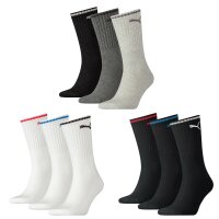 PUMA unisex sports socks, 3-pack - Sport Crew Stripe,...