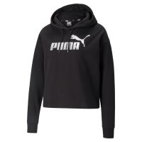 PUMA Womens Hooded Sweatshirt - ESS+ Cropped Metallic Hoodie