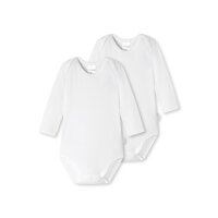 SCHIESSER Baby Bodysuit 2-Pack - Unisex, Long Sleeve, Cotton