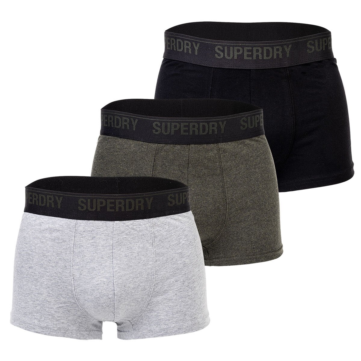 Superdry Herren Boxershorts 3er Pack -TRUNK MULTI TRIPLE PACK Organic