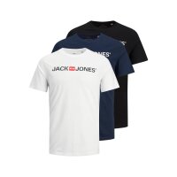 Jack & Jones Mens T-Shirt, 3 Pack - JJECORP LOGO TEE...