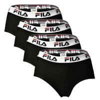 FILA Damen Hipster - 4er Pack Slip, Logo-Bund, Cotton...