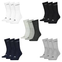 HEAD Unisex Crew Socks, Pack of 3 - short Socks, Cotton...