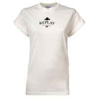 REPLAY Damen T-Shirt - Kurzarm, Rundhals, Bio-Baumwolle,...