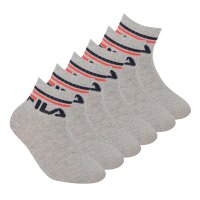 FILA Kinder Socken, 6er Pack - Qaurter, Logo, Streifen,...