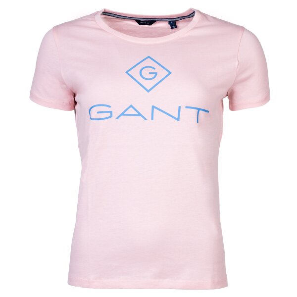 GANT Damen T-Shirt - D1 Color Lock Up T-Shirt, Rundhals, kurzarm, Bau,  31,95 €