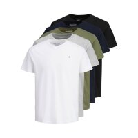 Jack & Jones Mens T-Shirt, 5-Pack - JORJXJ, T-Shirt,...