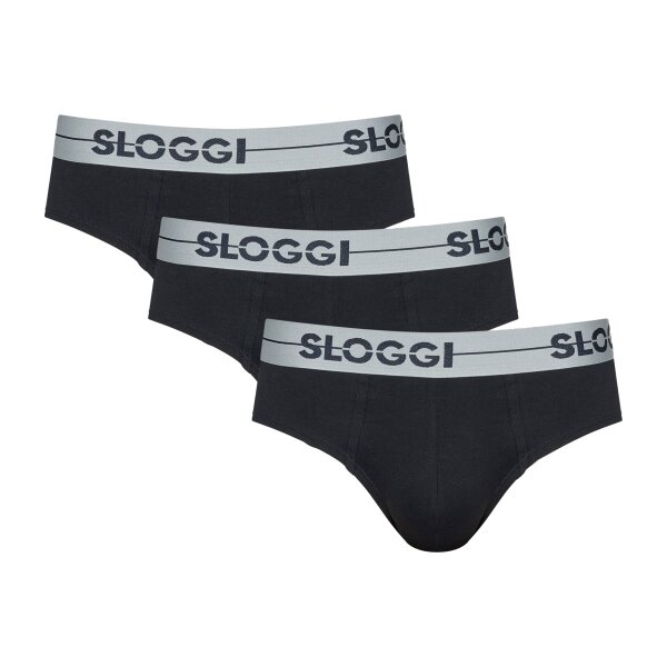 Sloggi Herren Slips 3er Pack - Unterwäsche, Unterhose, Baumwolle, Log