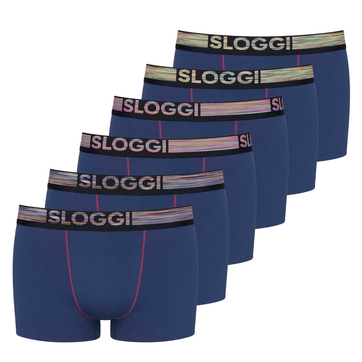 Sloggi Herren Boxer Shorts, 6er Pack - GO ABC NATURAL H Hipster, 49,8
