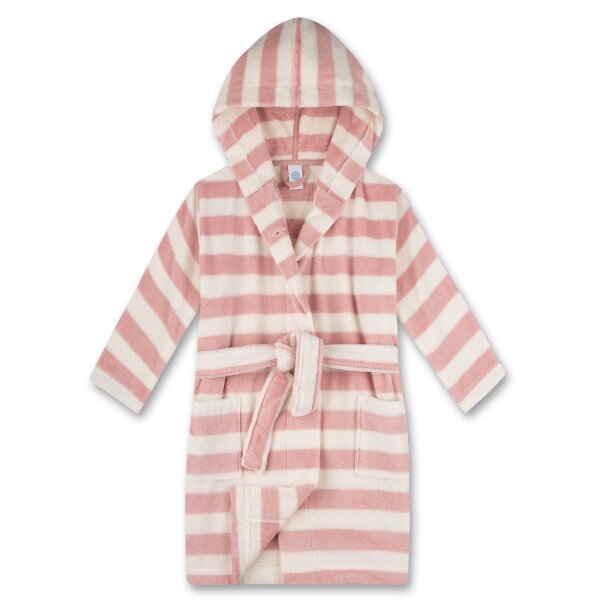 Sanetta Unisex Bathrobe - Swimwear, Cotton, Hood, Pocket, Stripes, 55