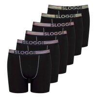 Sloggi Mens Long Boxer Shorts, 6 Pack - GO ABC NATURAL H...