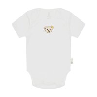 Steiff Baby Bodysuit - Romper, Cotton, Bear, Logo, short...
