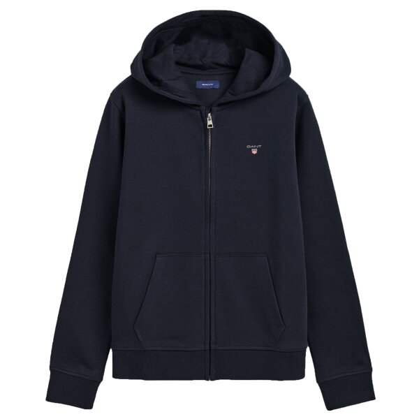 GANT Boys Sweat Jacket - Teen Boys THE ORIGINAL FULL ZIP SWEAT HOODIE, Hooded Blue 122/128