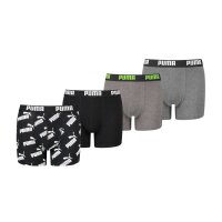 PUMA Jungen Boxer Shorts, 4er Pack - Basic Boxer AOP -...