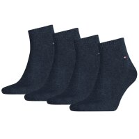 TOMMY HILFIGER Herren Quarter Socken, 4er Pack - Sneaker, Unifarben, 39-49