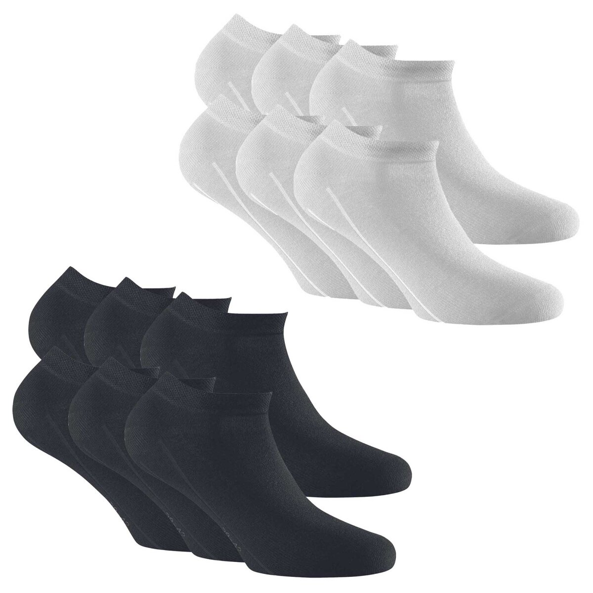 Rohner Basic Unisex Sneaker Socken, 6er Pack - Bambus, 20,95 €