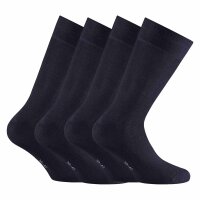 Rohner Basic Unisex Socken, 4er Pack - Bambus, Kurzsocken