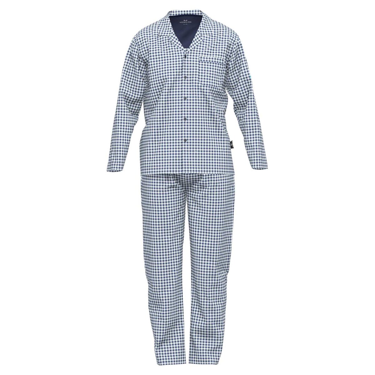 GÖTZBURG Herren Schlafanzug - Nachtwäsche, Pyjama, Baumwolle, Knopfle