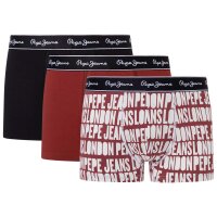 Pepe Jeans mens trunks, 3-pack - ALLOVER LOGO, underwear,...