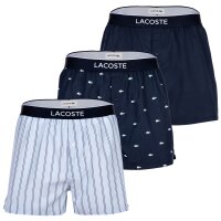 LACOSTE Mens Woven Boxer Shorts, 3-Pack - Underwear,...