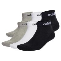 adidas Unisex Quarter Socks, 3-pack - Linear Cushioned...
