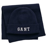 GANT Mens Hat and Scarf Gift Set, 2-piece - ribbed knit,...