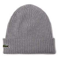 LACOSTE Unisex Beanie - Knitted Beanie, Wool, Logo Patch,...