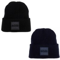 BOSS Mens Hat - Myiconic Hat, Beanie, ribbed knit, with...