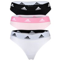 adidas Damen Strings, 3er Pack - Thong 3PK, Unterwäsche, Cotton Stretch, Logo, uni