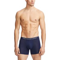 POLO RALPH LAUREN Herren Boxer Shorts, 3er Pack - BOXER BRIEF - 3 PACK, Cotton Stretch, Logobund Dunkelblau 2XL