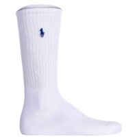 POLO RALPH LAUREN Herren Tennissocken, 6er Pack - CREW-6-PACK, Logo, One Size Weiß 40-46