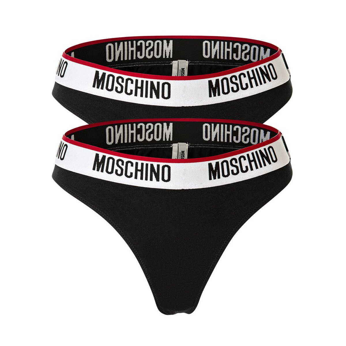 MOSCHINO women's thongs 2-pack - Underpants with logo waistband, 58,95 €