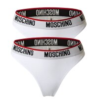 MOSCHINO Damen String 2er Pack - Unterhose,...
