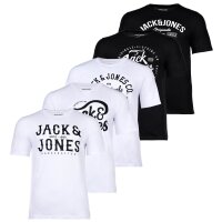 JACK&JONES Herren T-Shirt, 5er Pack - JJLEOGRA TEE...