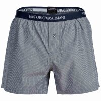 EMPORIO ARMANI Mens woven boxer shorts - Yarn Dyed Woven,...