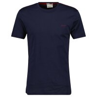 GANT Herren T-Shirt - CONTRAST LOGO, Rundhals, kurzarm, Baumwolle, Logo-Stickerei