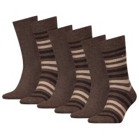 TOMMY HILFIGER Men Socks, Pack of 6 - Duo Stripe Sock,...