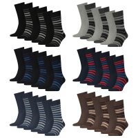 TOMMY HILFIGER Men Socks, Pack of 6 - Duo Stripe Sock,...
