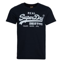 Superdry Mens T-Shirt -  Vintage Logo Tee, Cotton, Round...