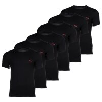 HUGO Herren T-Shirt, 6er Pack - Rundhals, Kurzarm, Logo,...