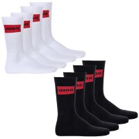 HUGO Mens Socks, 4-Pack - QS Rib Label, Ribbed, Logo,...